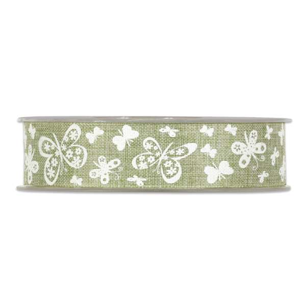 Geschenkband für den Frühling in Grün.