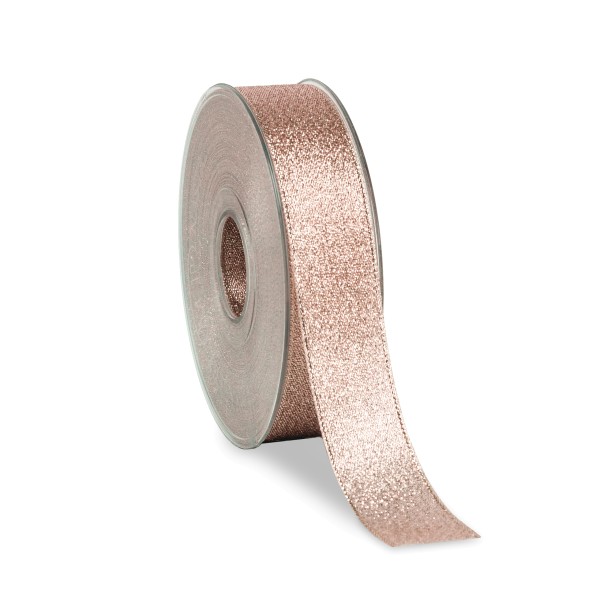 Glitzerndes Lurexband in Rosé.