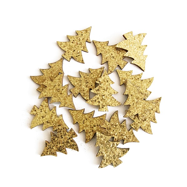 Deko-Tannenbaum Glitter Gold, 36er Set