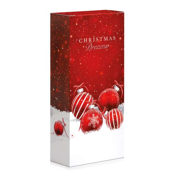 Verpackung für Wein zu Weihnachten.