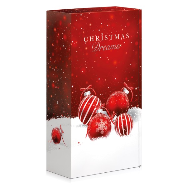 Weinkarton für Weihnachten.