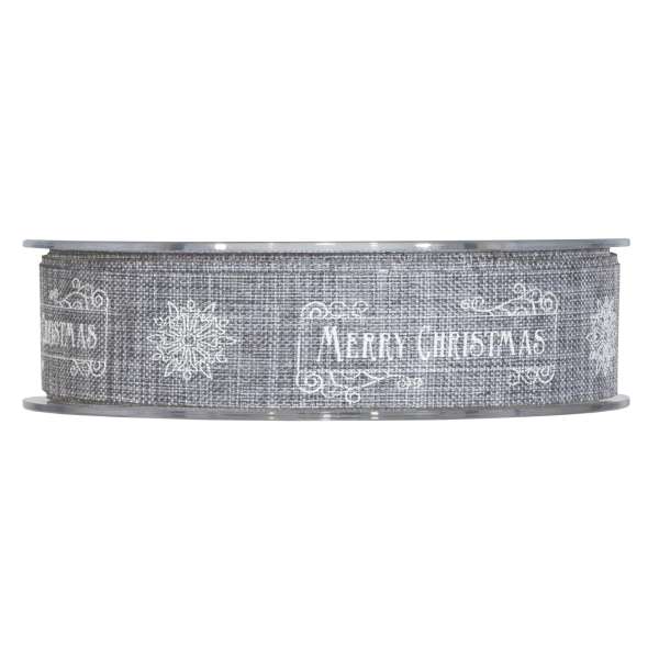 Geschenkband "Merry Christmas" Stone