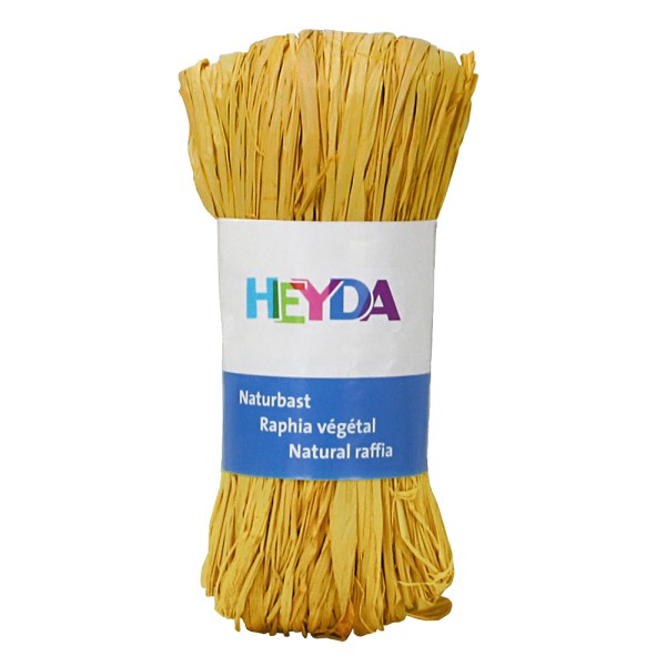 Heyda Naturbast "Raphia", 50g Hellgelb