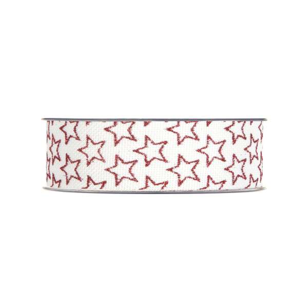Geschenkband "Stella Glitter" Bordeaux