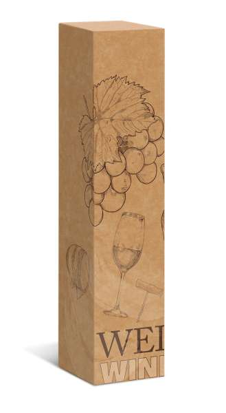Geschenkverpackung Faltschachtel "Wein Natur"