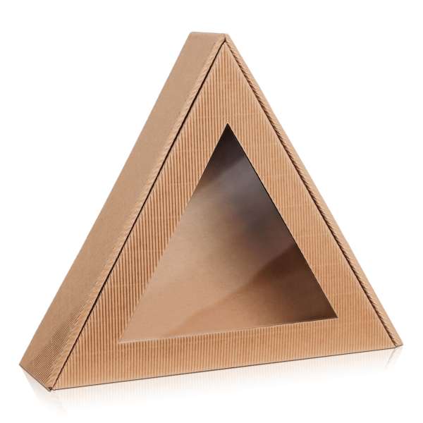Geschenkbox "Dreieck" offene Welle Natura