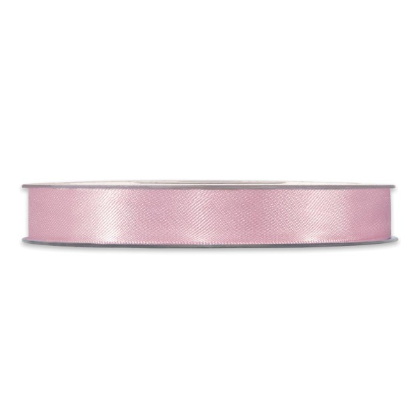 Geschenkband aus Satin in Pastell-Pink, 15 mm breit.