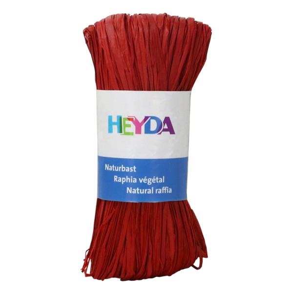 Heyda Naturbast "Raphia", 50g Rot