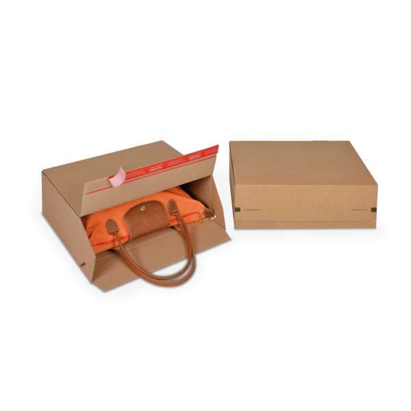 Großer Palettenkarton mit Automatikboden und Klebeverschluss.