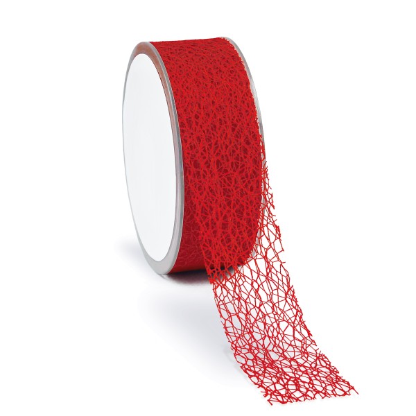 Gschenkband mit Netzstruktur in Rot