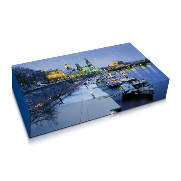Stollenkartons Dresden für 1.500g-Stollen mit Motiv "Panorama".