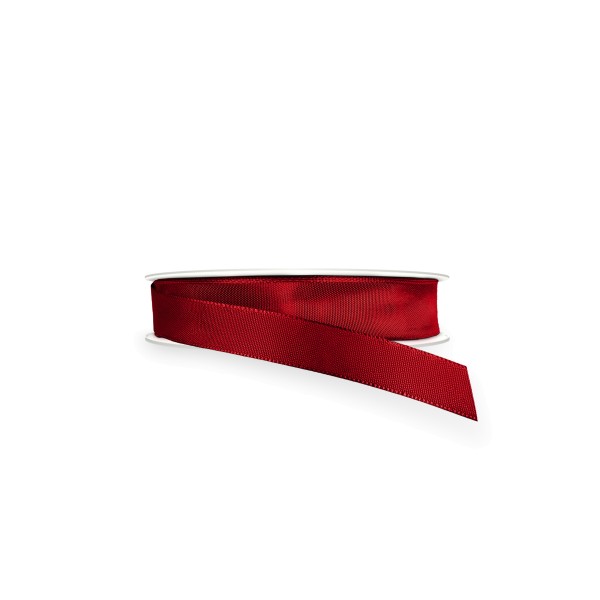 Geschenkband Lyon in Rot auf Rolle in einer Breite von 25 mm.