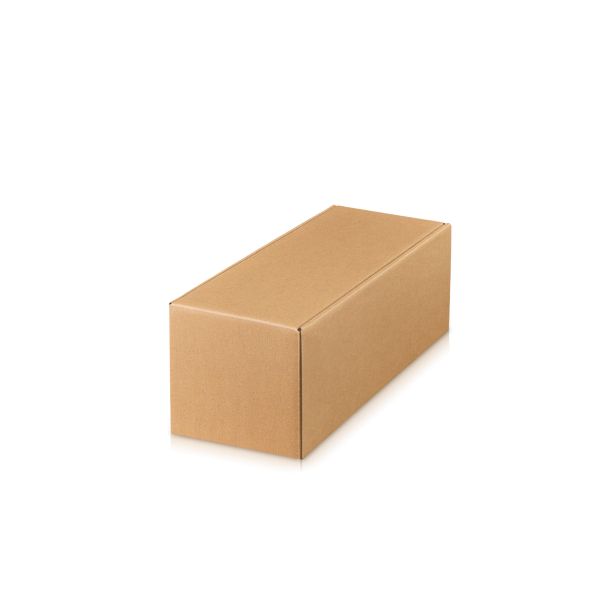Multi-Geschenkbox aus Kraftpapier in geschlossenem Zustand. 