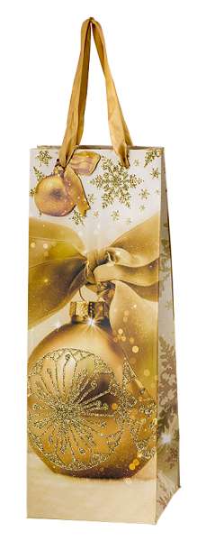 Tragetasche "Weihnachtsglanz" für 1 Flasche