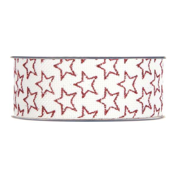 Geschenkband "Stella Glitter" Bordeaux
