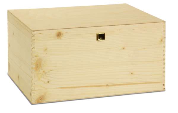 6er Holzkiste mit Klappdeckel
