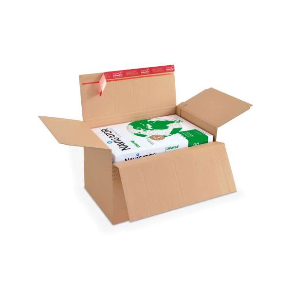 Neutral gehaltener Versandkarton für DIN-A3 bemaßte Produkt - Karton mit Klebeverschluss. 