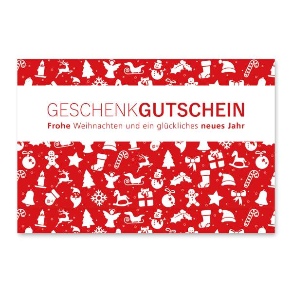 Gutscheinkarte "Weihnachten Rot"