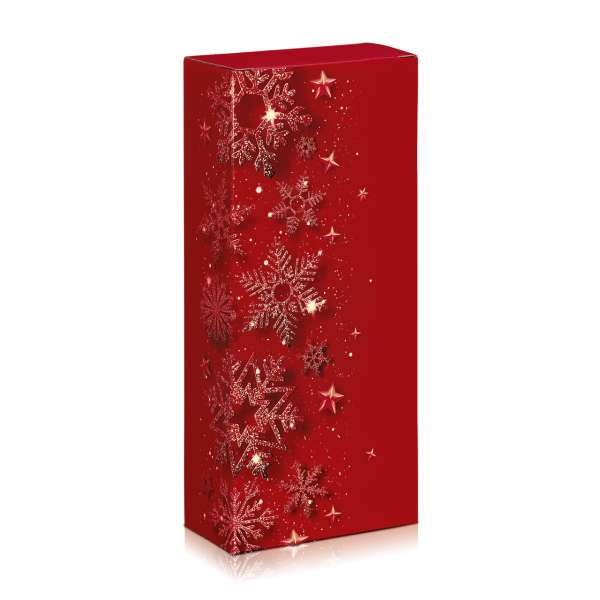 Weinkarton für Weihnachten, die Faltschachtel Christmas Royal für zwei Flaschen.