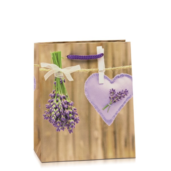 Geschenktasche "Lavendelherz"