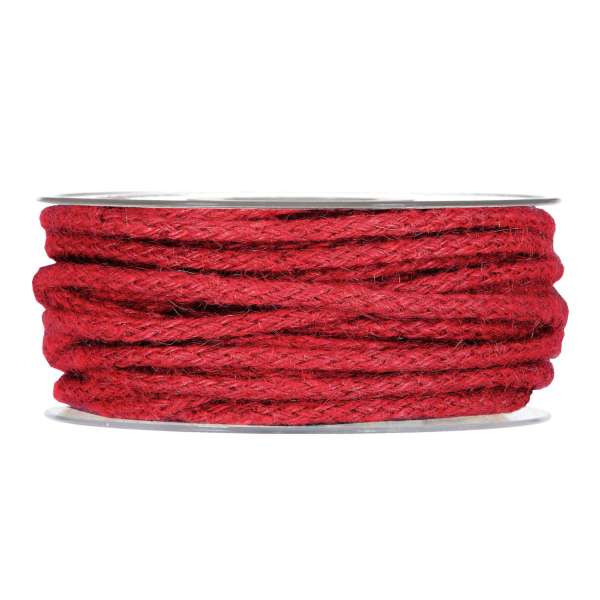 Dekokordel "Jute" Rot