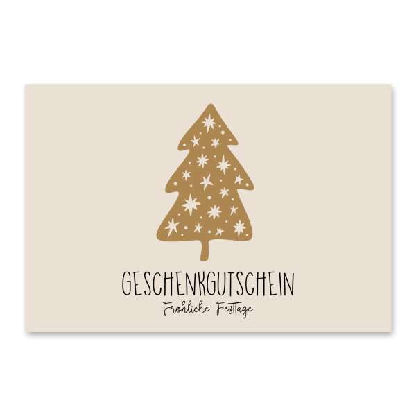 Geschenkgutschein für Weihnachten zum Ausfüllen.