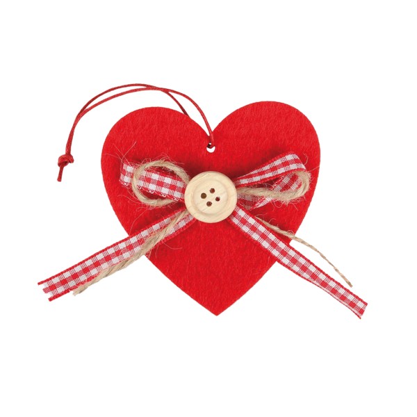 Deko-Anhänger Filzherz für Muttertag und Valentinstag