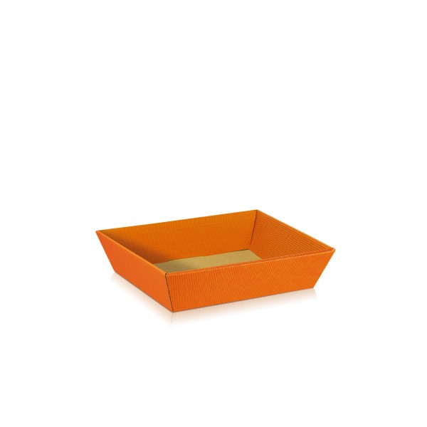 Präsentkorb "Orange" flach