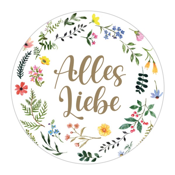 Motivsticker "Alles Liebe"