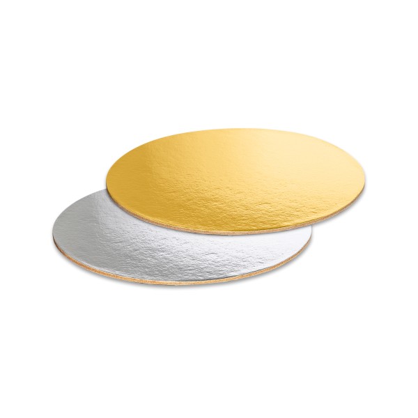 Dekoplatten in Gold-Silber für Geschenke in kleiner Ausführung.